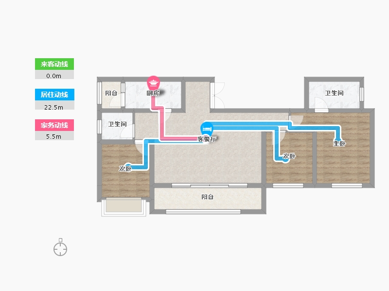 四川省-成都市-蜀道翰文府-85.25-户型库-动静线