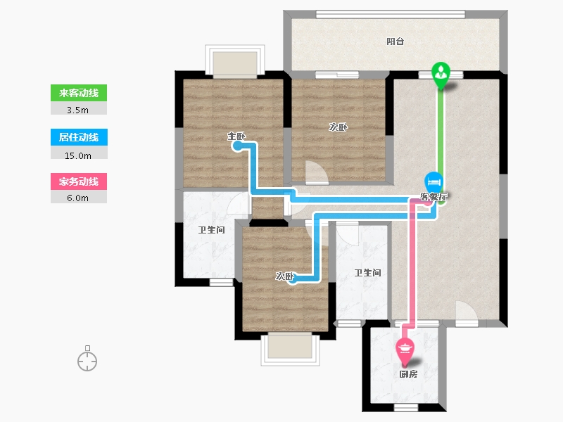 江苏省-苏州市-铂珺庭-90.00-户型库-动静线