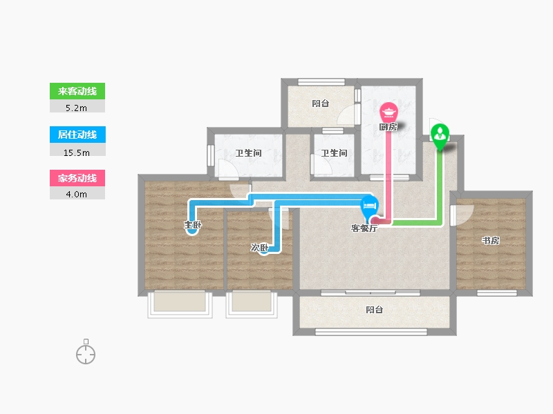 四川省-成都市-蜀道翰文府-87.98-户型库-动静线