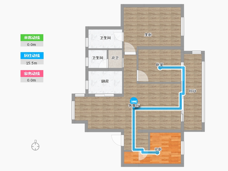 湖北省-宜昌市-保利罗兰香谷-99.69-户型库-动静线