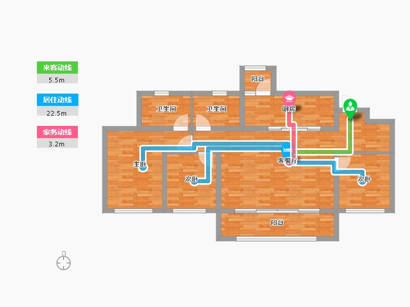 四川省-成都市-蜀道翰文府-90.73-户型库-动静线