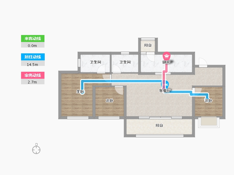 四川省-成都市-蜀道翰文府-89.55-户型库-动静线