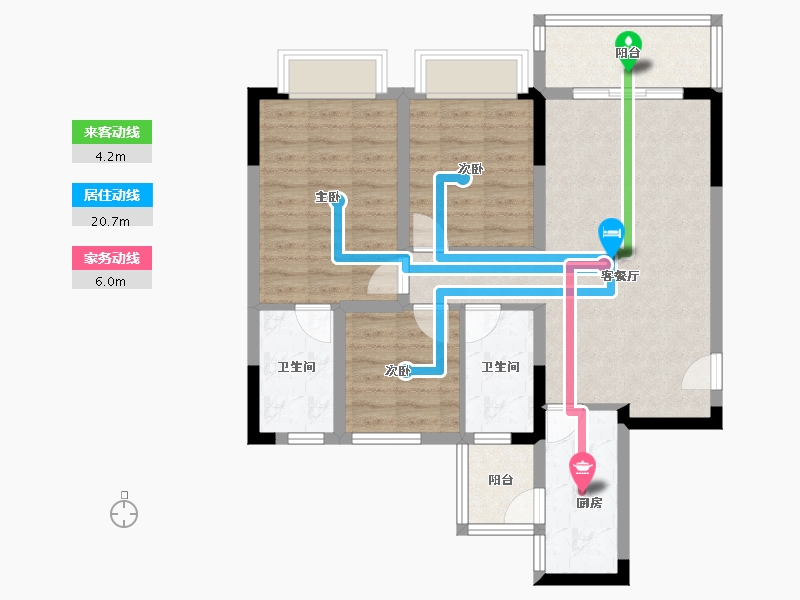 四川省-成都市-成都融创文旅城-81.75-户型库-动静线