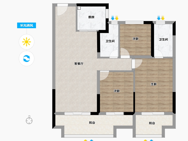 河南省-许昌市-博群上和府-92.01-户型库-采光通风