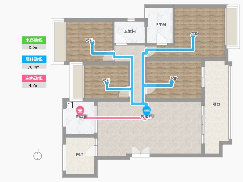 贵州省-贵阳市-保利溪湖-116.49-户型库-动静线