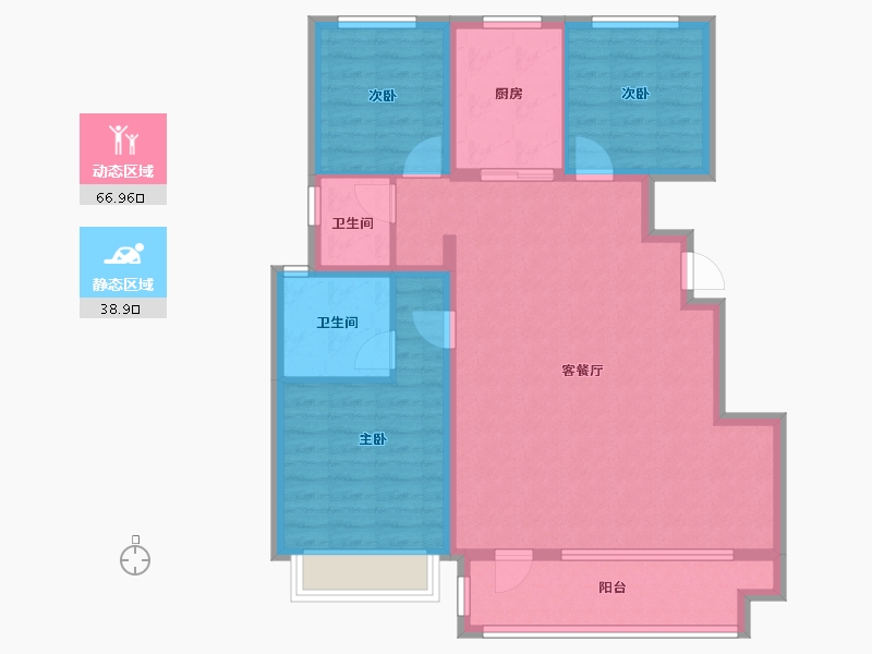 河北省-廊坊市-金融街·融府-94.80-户型库-动静分区