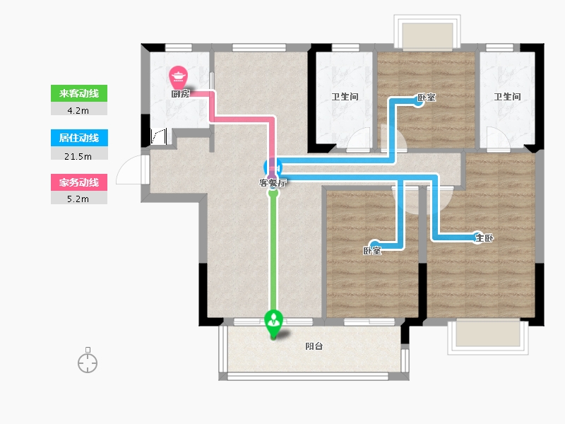 江西省-赣州市-海玥·天境-85.56-户型库-动静线