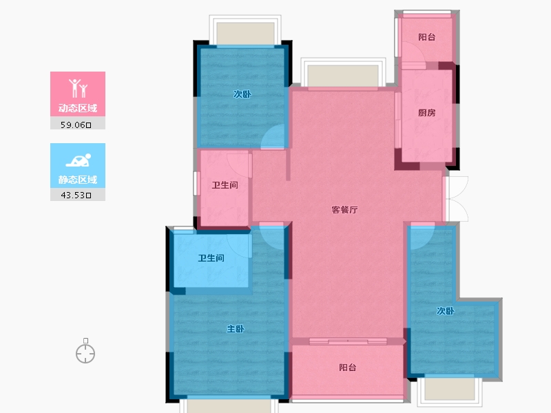 四川省-成都市-成都融创文旅城-91.14-户型库-动静分区