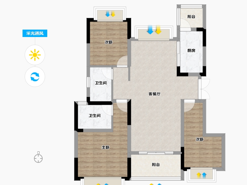 四川省-成都市-成都融创文旅城-91.14-户型库-采光通风