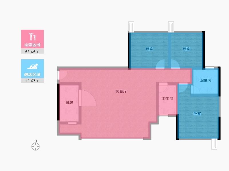 四川省-成都市-炎华置信上林景著-94.04-户型库-动静分区