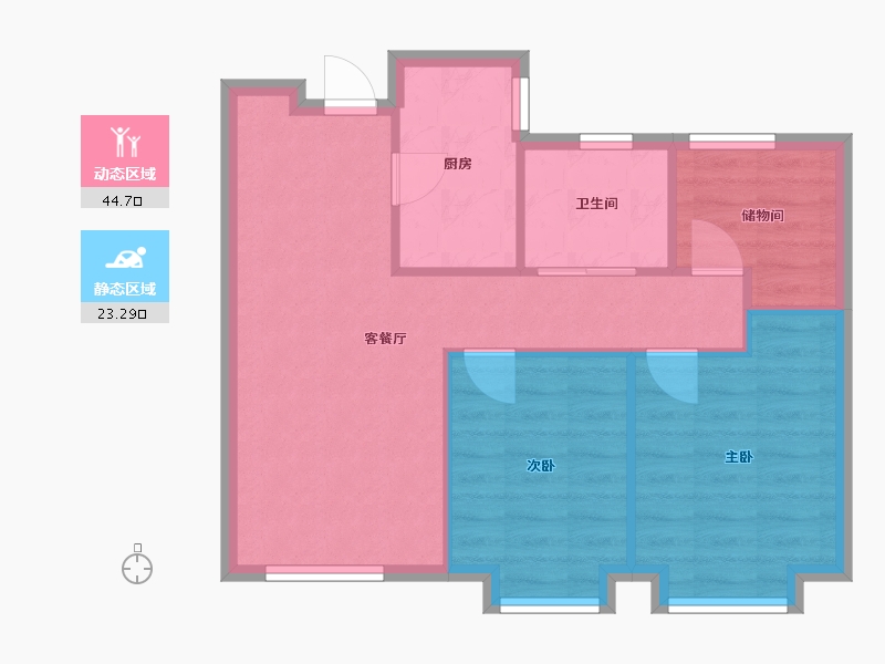 天津-天津市-金融街金悦府-64.00-户型库-动静分区