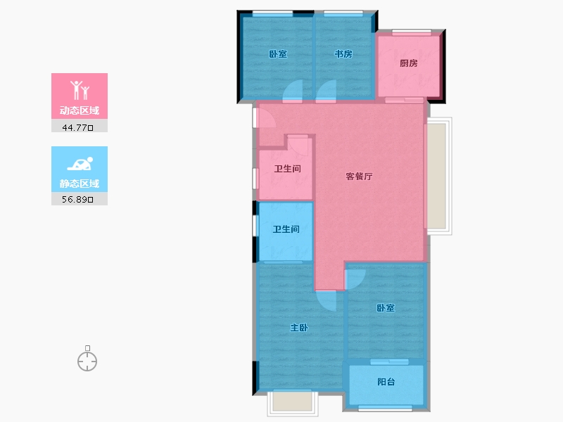 浙江省-杭州市-山澜桂语轩-92.00-户型库-动静分区