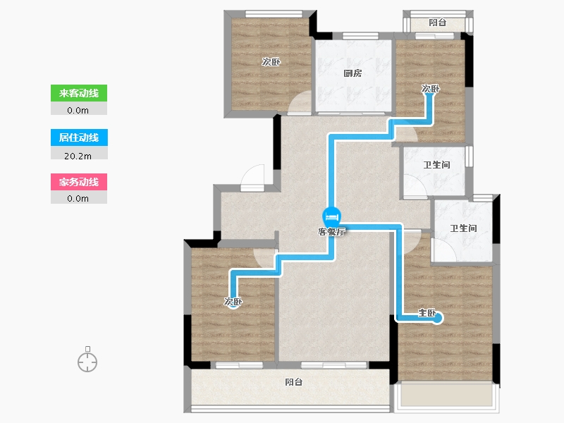 浙江省-杭州市-春宸上府-99.43-户型库-动静线