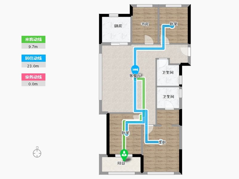 浙江省-杭州市-滨江兴耀·枫翠岚湾-93.69-户型库-动静线