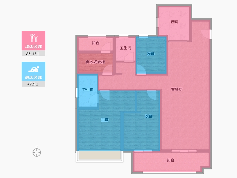 河南省-郑州市-保利文化广场-118.40-户型库-动静分区