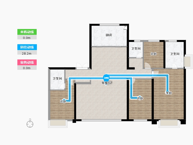 陕西省-西安市-西安天铂-160.83-户型库-动静线