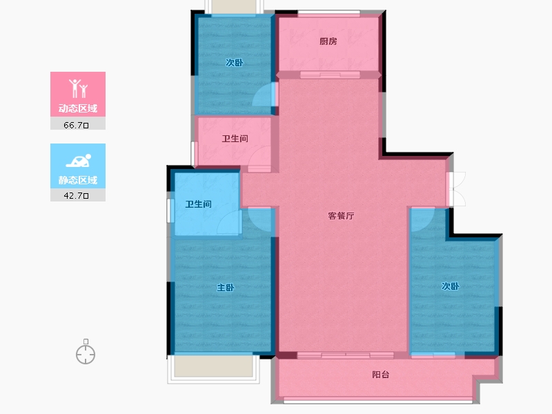 陕西省-榆林市-龙港世纪城-99.06-户型库-动静分区