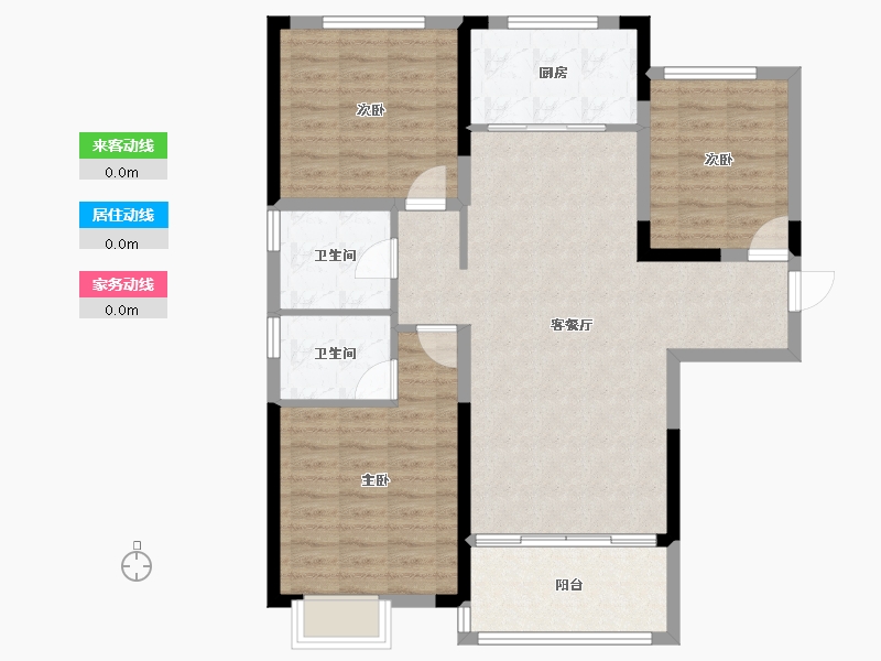 陕西省-榆林市-朗阁红岭欣序-96.97-户型库-动静线