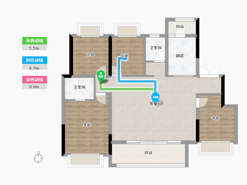 重庆-重庆市-中国铁建云锦山-96.10-户型库-动静线