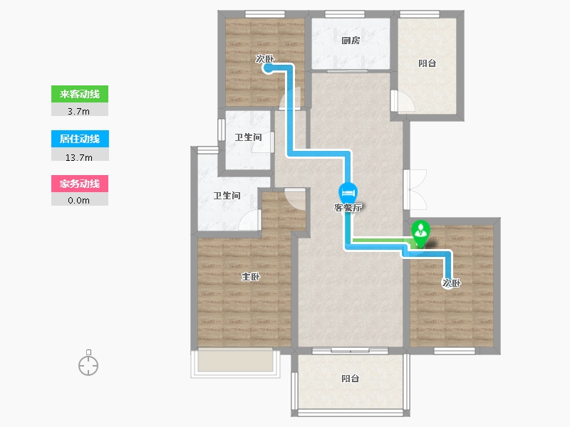 江苏省-镇江市-天怡·天壹人家-100.00-户型库-动静线