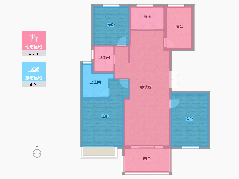 江苏省-镇江市-天怡·天壹人家-100.00-户型库-动静分区