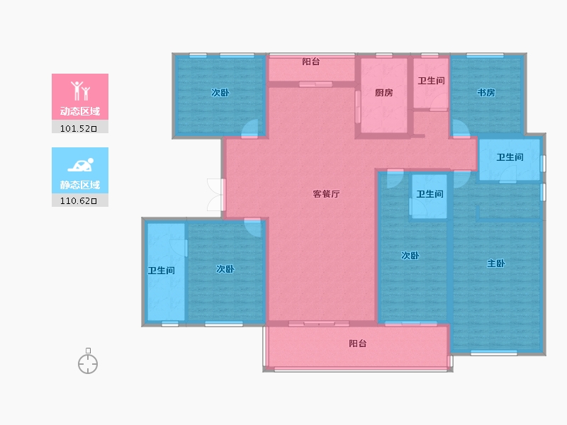 江苏省-镇江市-天怡·紫宸-192.00-户型库-动静分区