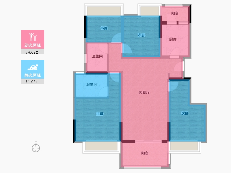 重庆-重庆市-金地自在城-93.11-户型库-动静分区