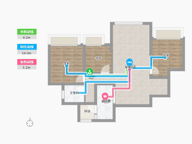 四川省-成都市-蜀道翰文府-64.18-户型库-动静线