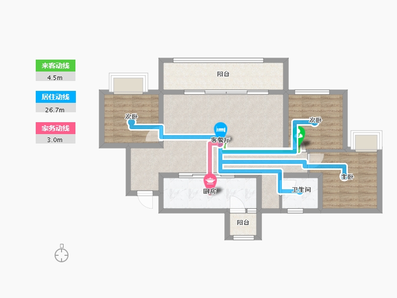 四川省-成都市-蜀道翰文府-75.85-户型库-动静线