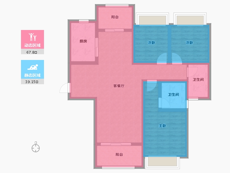 四川省-成都市-保利北新时区-94.40-户型库-动静分区