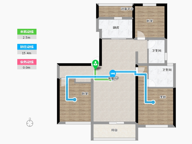 山东省-泰安市-泰山壹号院-100.01-户型库-动静线