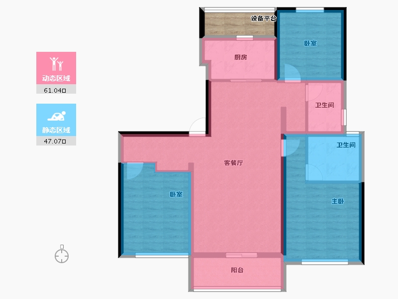 山东省-泰安市-泰山壹号院-100.01-户型库-动静分区