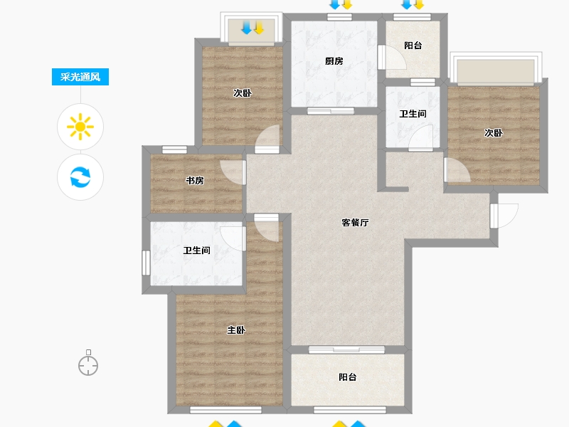 四川省-成都市-保利北新时区-100.01-户型库-采光通风