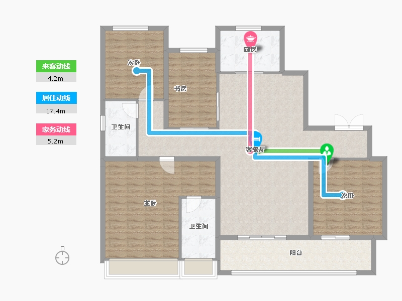 河南省-郑州市-华润郑东万象城·幸福里-143.29-户型库-动静线