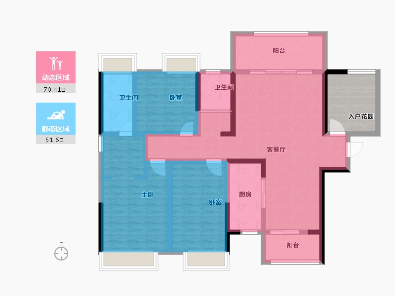 湖南省-郴州市-湖南建工北湖名著-116.00-户型库-动静分区