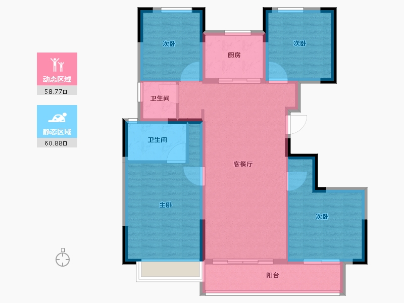 浙江省-杭州市-金隅会潮悦府-108.00-户型库-动静分区