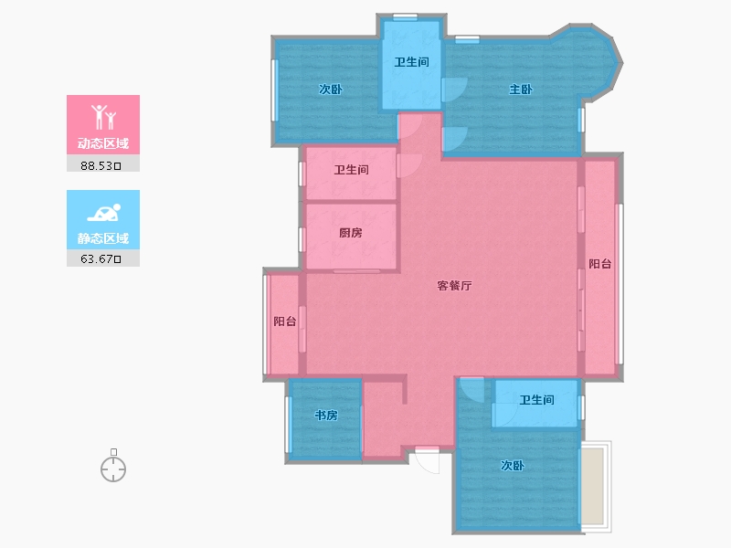 浙江省-衢州市-贝林揽月湾-161.00-户型库-动静分区