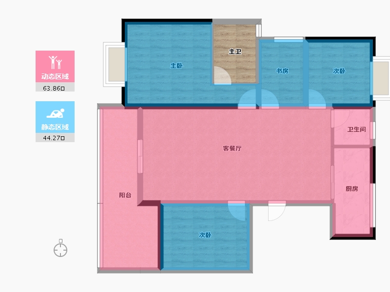 云南省-思茅市-金水湾壹号-98.00-户型库-动静分区