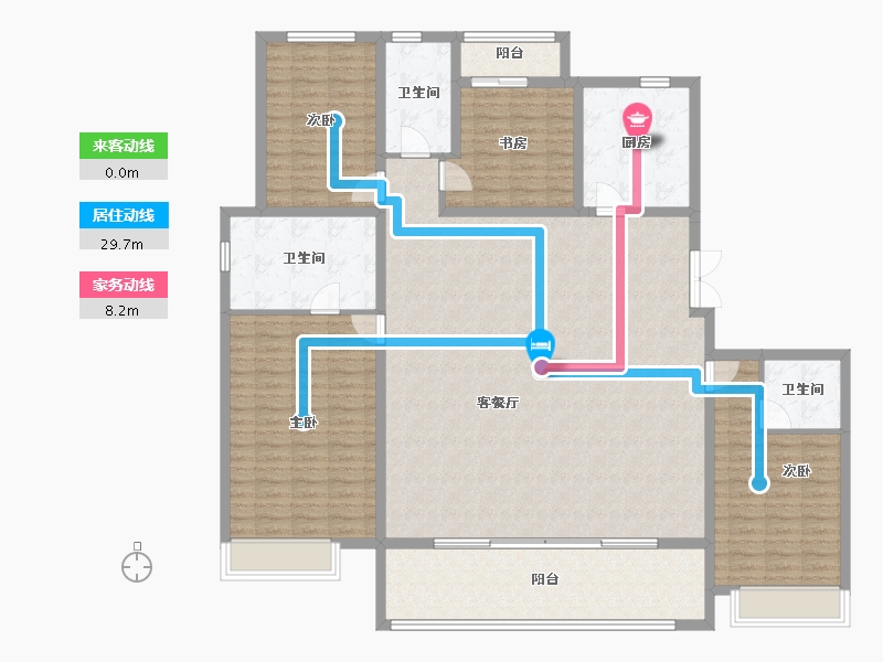 河南省-郑州市-华润郑东万象城·幸福里-182.41-户型库-动静线