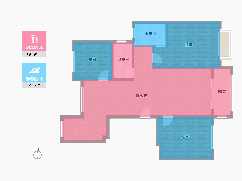 山东省-菏泽市-菏建康馨家园-90.00-户型库-动静分区