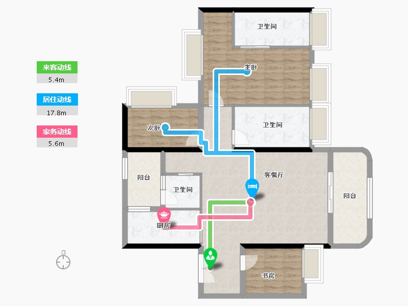 重庆-重庆市-新希望D10天际-110.40-户型库-动静线