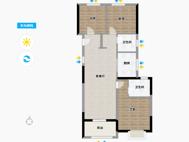 浙江省-杭州市-保利都和轩-88.00-户型库-采光通风