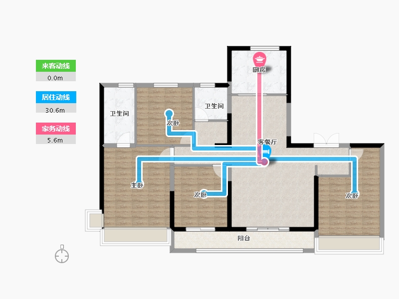 河南省-郑州市-华润置地丨北龙湖·瑞府-127.13-户型库-动静线