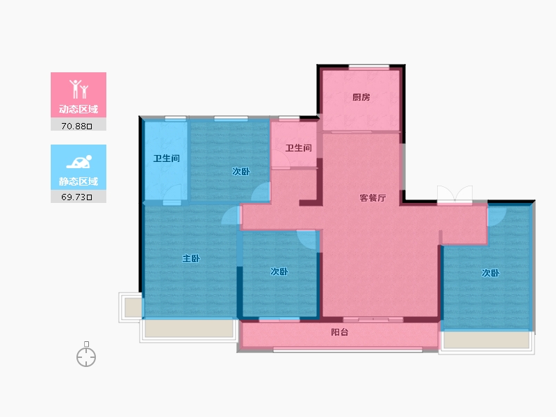 河南省-郑州市-华润置地丨北龙湖·瑞府-127.13-户型库-动静分区