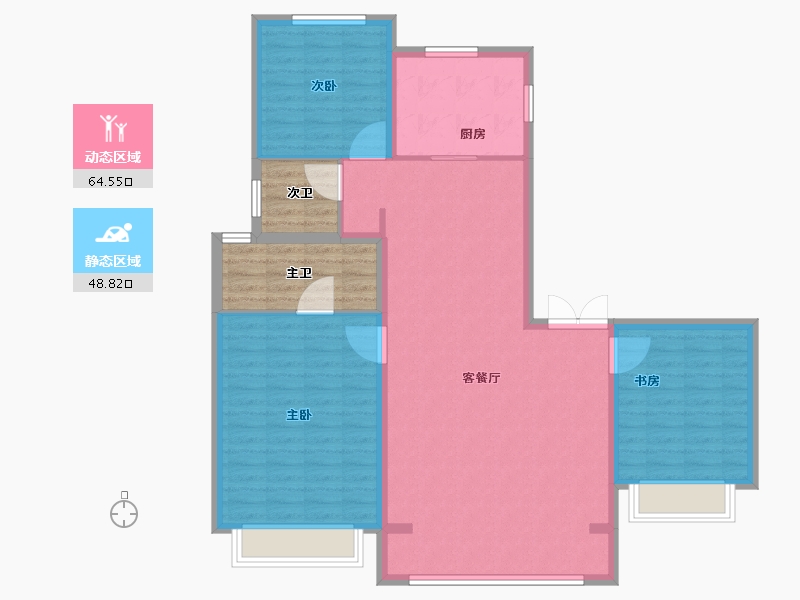 天津-天津市-招商·江山玺-114.40-户型库-动静分区