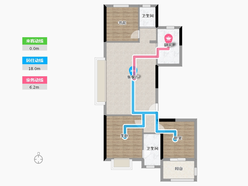 浙江省-杭州市-华城茶语华邸-91.29-户型库-动静线