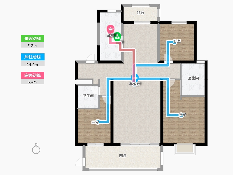 海南省-海口市-富力首府-133.45-户型库-动静线