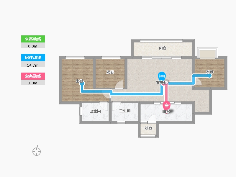 四川省-成都市-蜀道翰文府-85.61-户型库-动静线