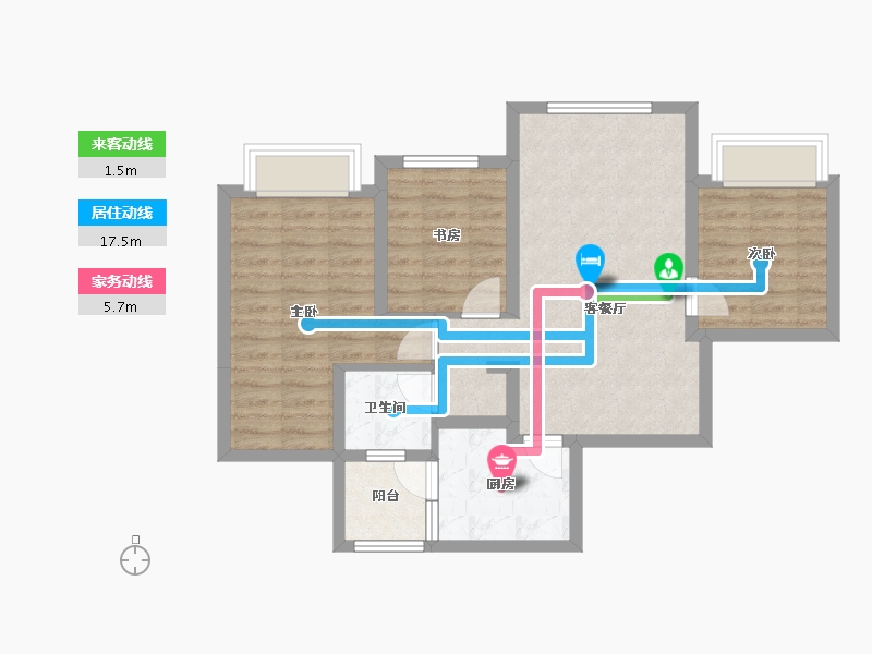 四川省-成都市-蜀道翰文府-67.93-户型库-动静线