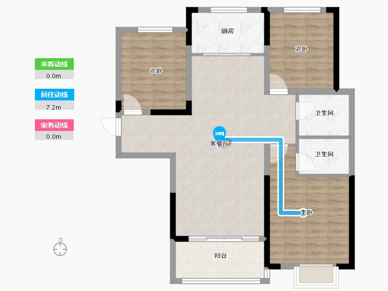 陕西省-榆林市-朗阁红岭欣序-93.81-户型库-动静线